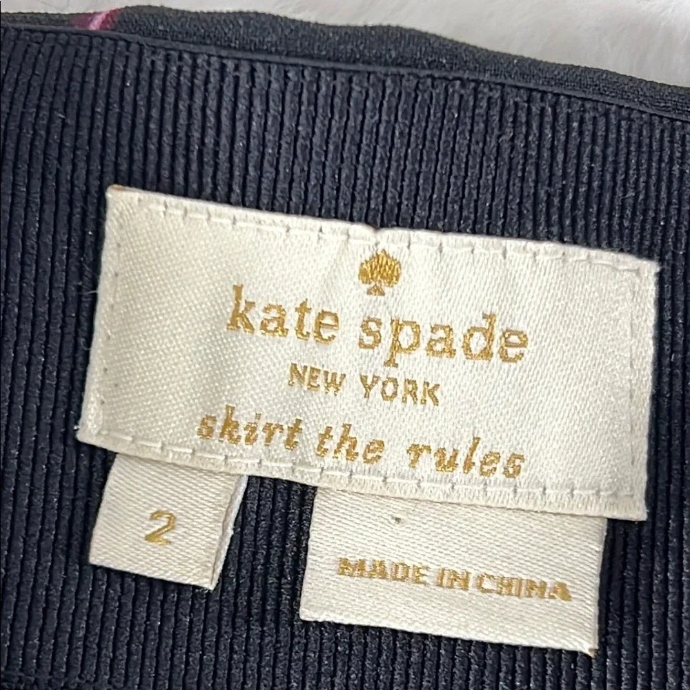 Kate Spade NY Painterly Rose A Line Skirt 2 Fit Flare Pockets Classic Lined Read
